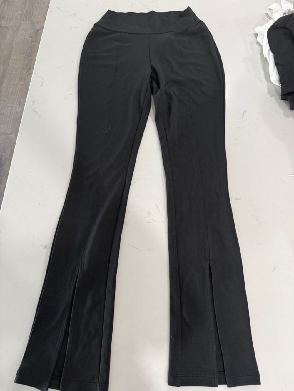 Black Women's Stretch Split-Hem Pants
